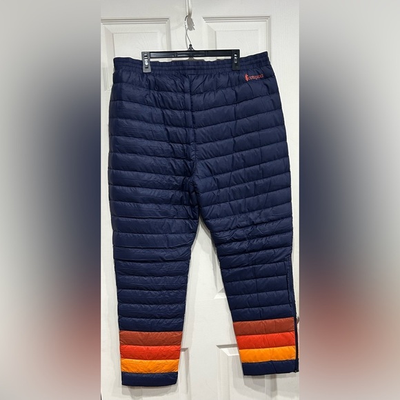 Cotopaxi Men's XL Fuego Down Pant Maritime Stripes Blue NWT 800-fill Down - Picture 6 of 8